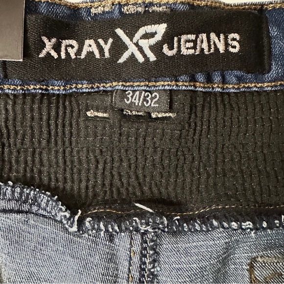 XRAY Stretch Moto Jeans W 34/32 Lt Blue Wash Bikercore - Picture 7 of 9